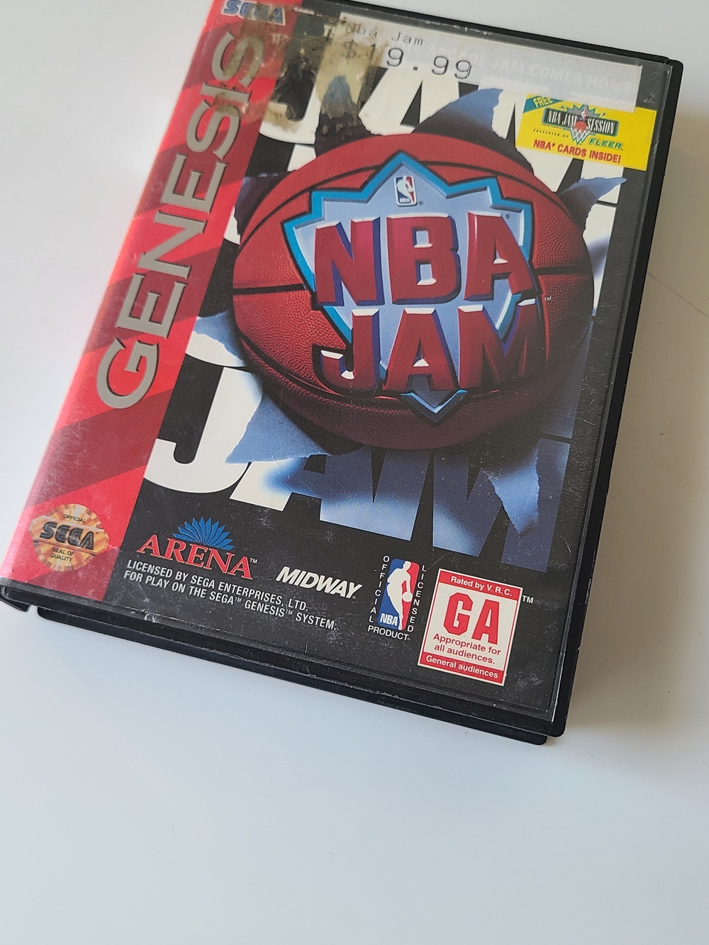 NBA Jam Sega Genesis Game - Red/Black Cover